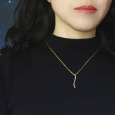 Star Orbit Diamond Pendant Silver